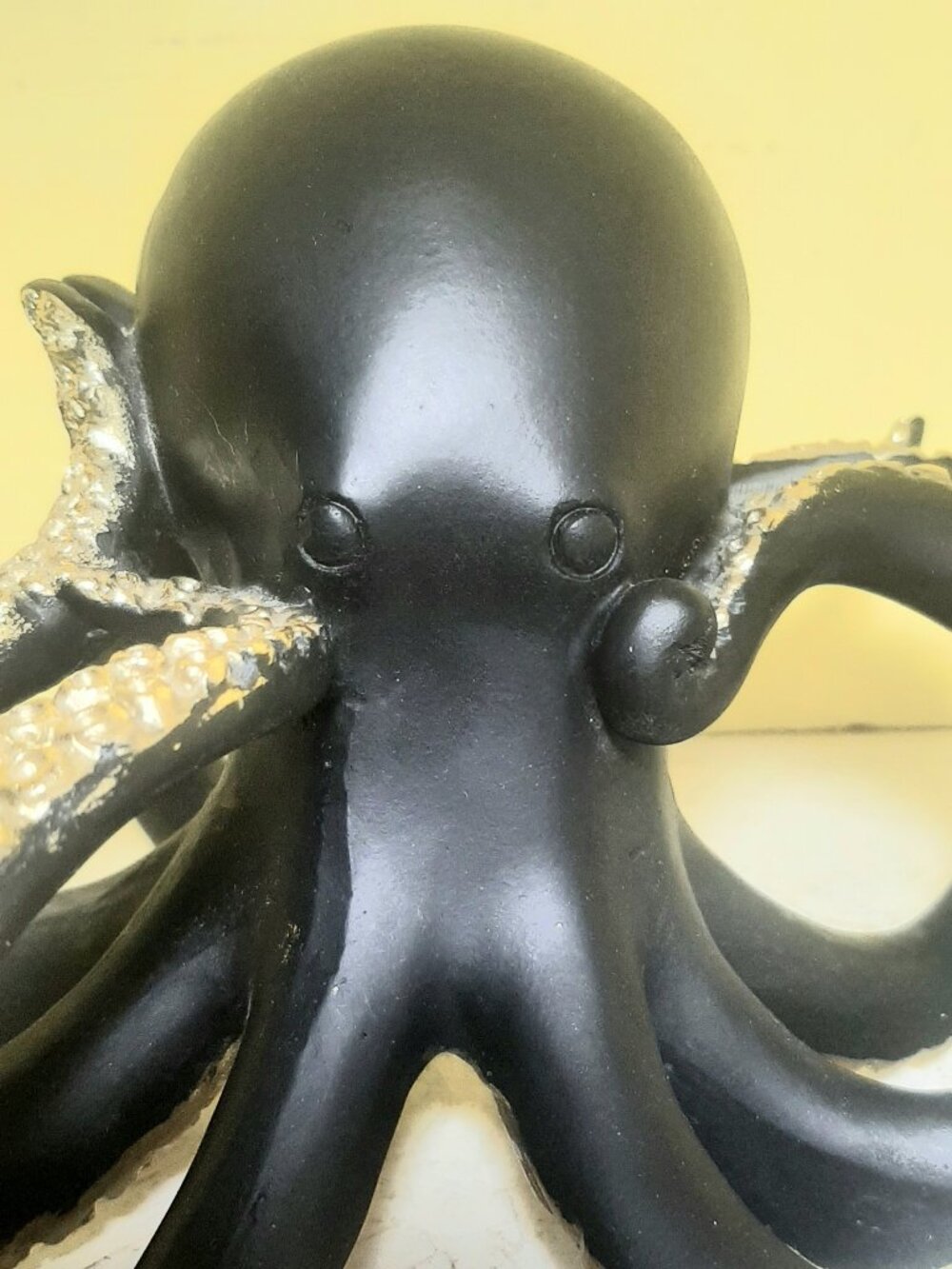 Steampunk fans! 10 inch black and gold resin Octopus.